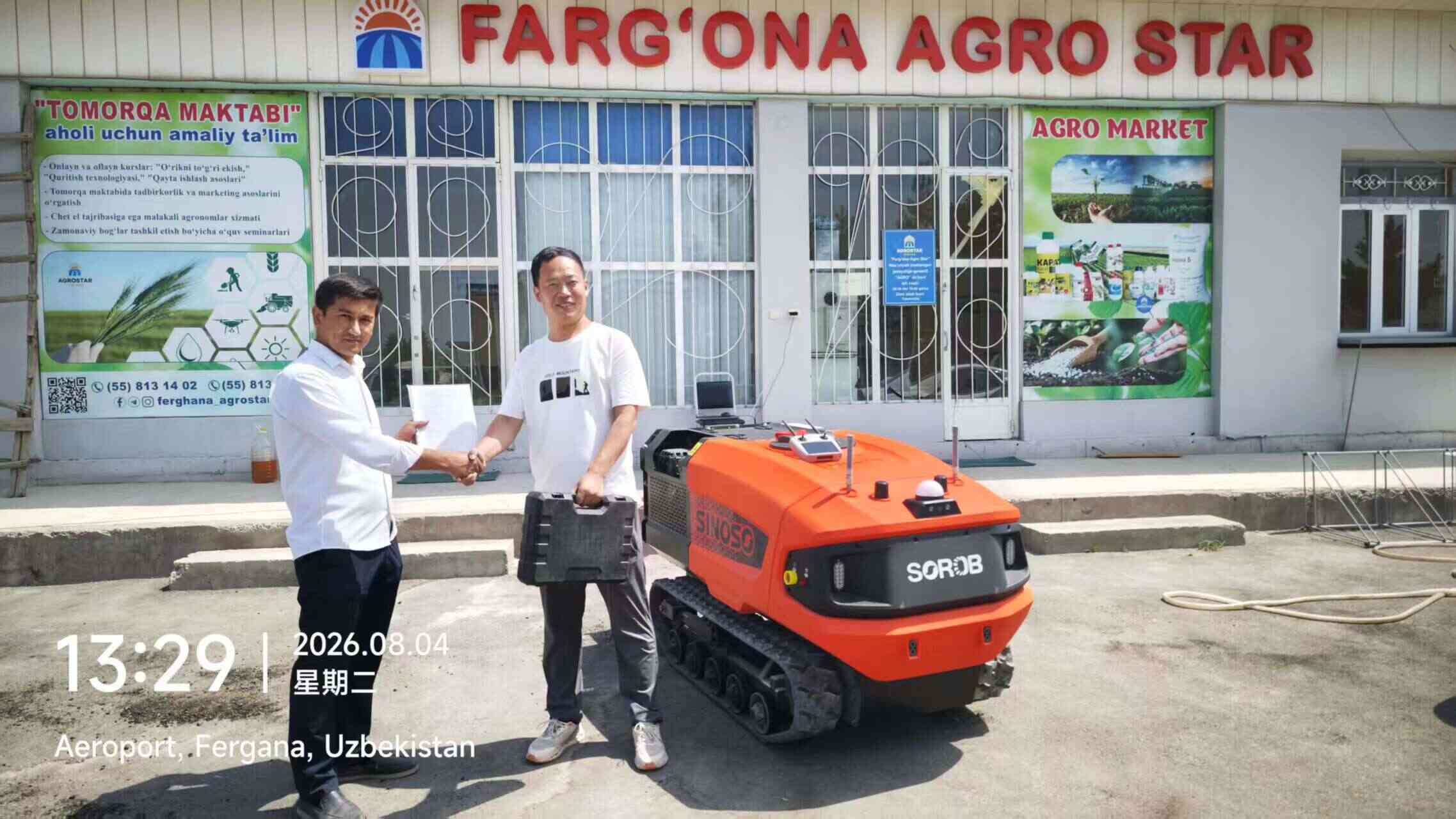 Driving AgTech Innovation in Uzbekistan: SINOSO Delivers Advanced Autonomous Orchard Robot to FARGONA AGROSTAR